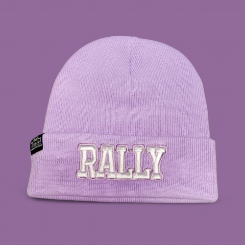 RALLY kötött visszahajtott sapka, levendula